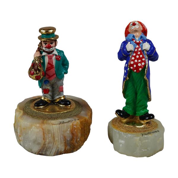 2pc Ron Lee Limited Edition Clown Sculptures
