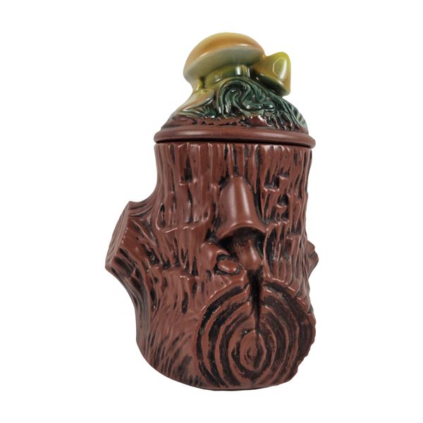 McCoy Ceramic Mushroom Tree Stump Cookie Jar