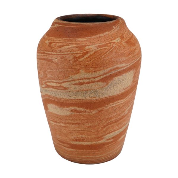 Nonconnah Bisque Marbleized Clay Cabinet Vase