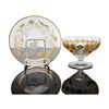 Image 1 : Two Clear and Gilded Glass Tableware Items