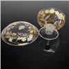 Image 3 : Two Clear and Gilded Glass Tableware Items