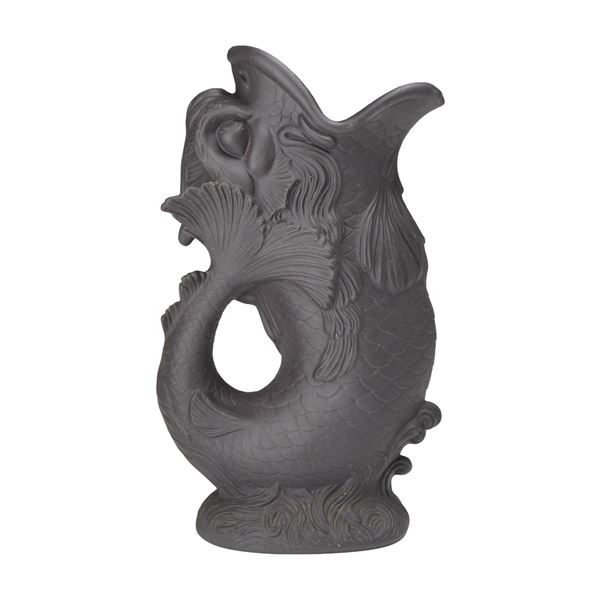 Wedgwood Black Basalt Gurgle Dolphin Pitcher