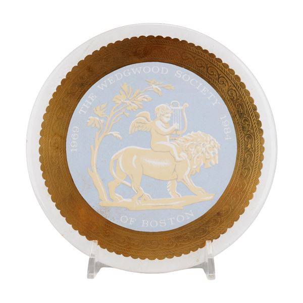Screen Craft The Wedgwood Society of Boston Commemorative Ceramic Plaque 1969-1984