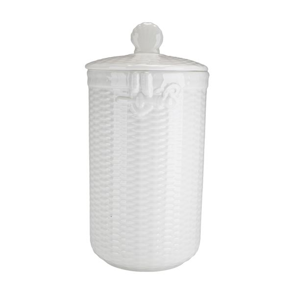 Wedgwood Nantucket Fine Bone China Basketweave Canister and Lid