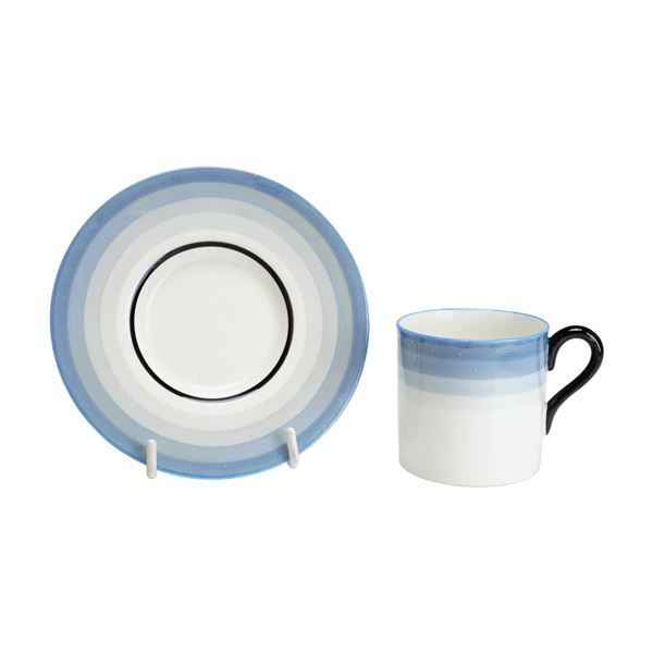 Wedgwood Banded Porcelain Cup and Saucer Set