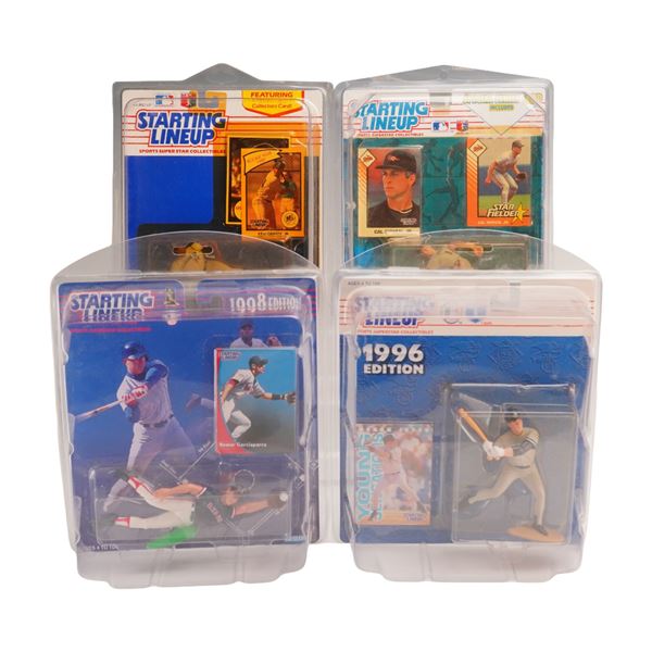 4pc Kenner Starting Lineup MLB Action Figures Including Ken Griffey Jr. and Derek Jeter