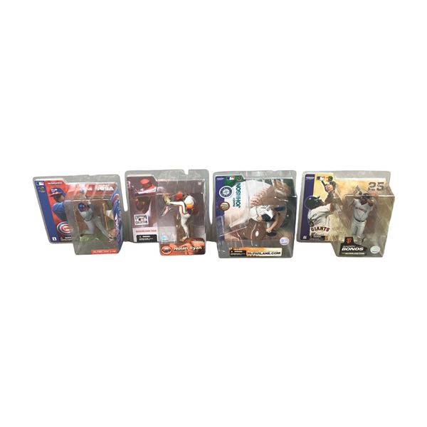 4pc McFarlane Toys MLB Sportspicks Action Figures Sosa Ryan Johnson and Bonds