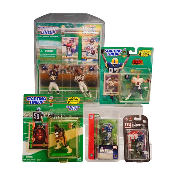 5pc Lot of NFL Action Figures Including Starting Lineup and McFarlane Toys