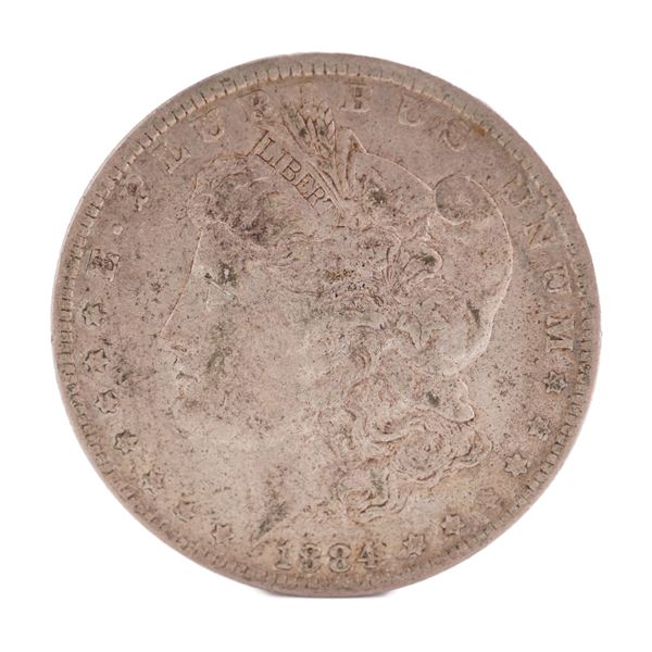 1884 U.S. Morgan Dollar 90% Silver Coin, Circulated