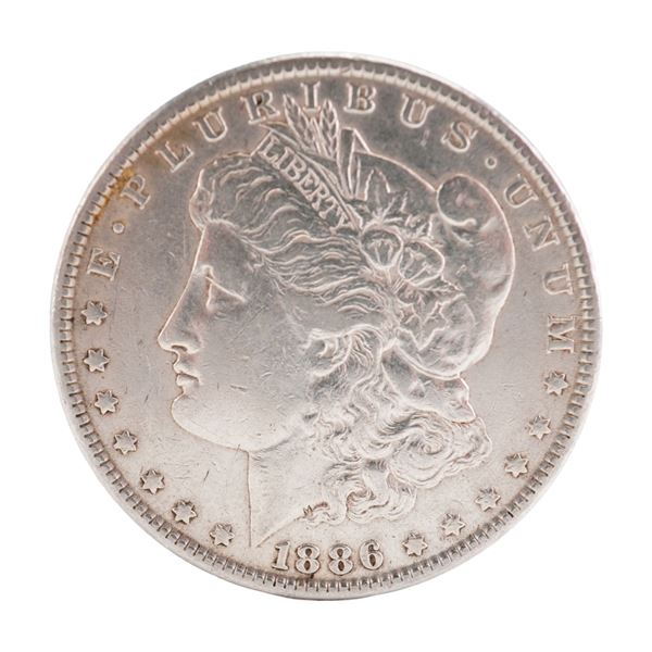 1886 U.S. Morgan Dollar 90% Silver Coin, Circulated
