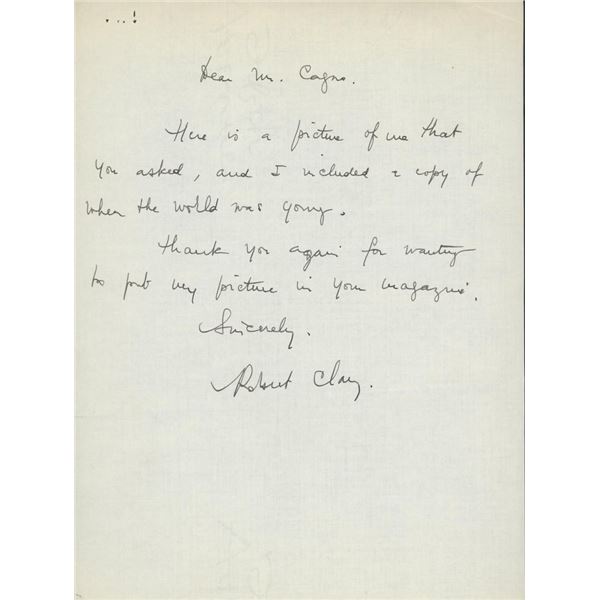 Hogan's Heroes Robert Clary signed letter