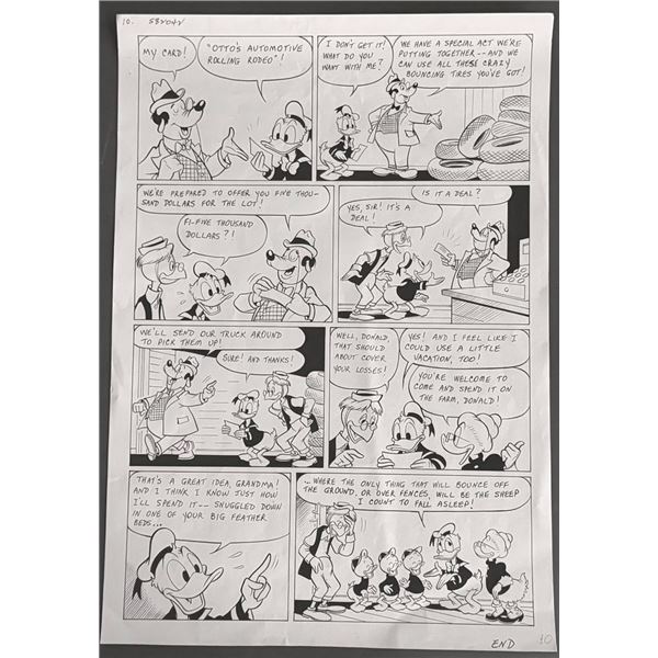1982 Walt Disney Productions Donald Duck Original Illustration