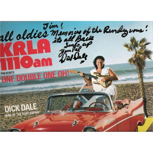 Dick Dale signed LA Radio Station KRLA promo LP