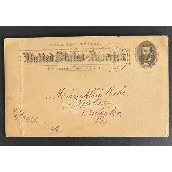 United States 1892 post card