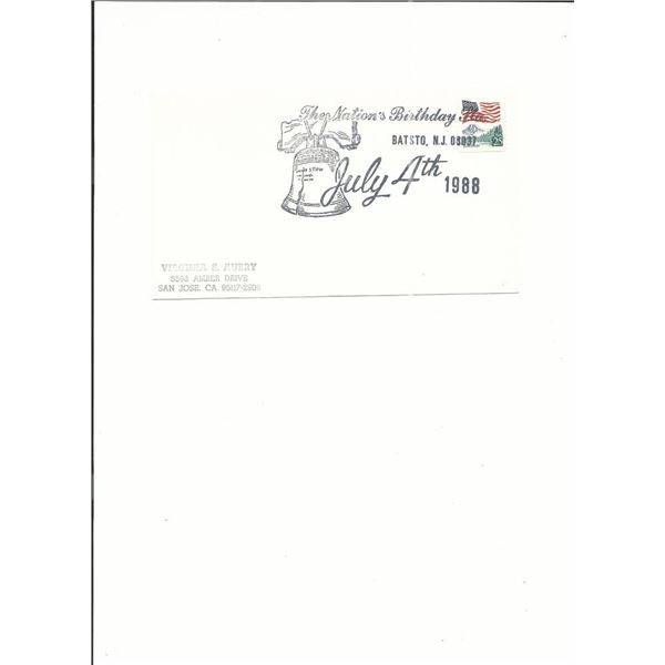 4th of July - First Day Cover - Batsto, NJ - 1988