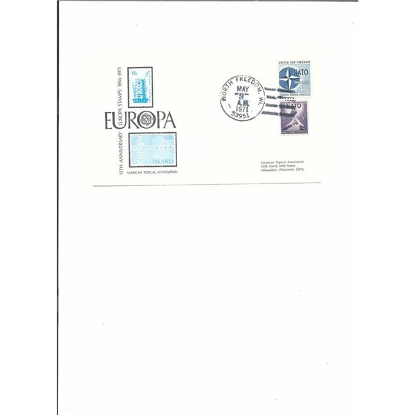 Europa Stamps 15th Anniversary - North Freedom, WI - 1971