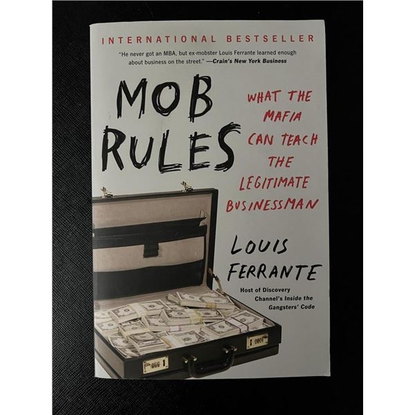Mob Rules Louis Ferrante Mafia Business Lessons Hardcover w/ DJ