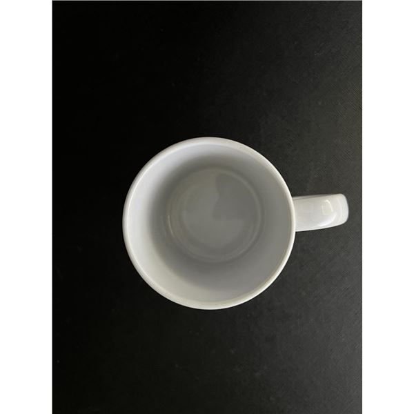 Novelty White Coffee Mug Stylized Graphic Font Text New