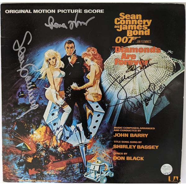 James Bond Diamonds Are Forever Signed Soundtrack LP. GFA Authenticated