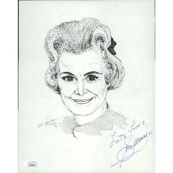 The Dick Van Dyke Show Rose Marie Signed 8x10 Stock Card Drawing Photo JSA Authenticated