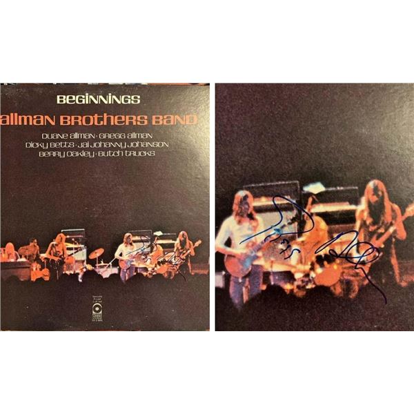 The Allman Brothers Band Beginnings signed album