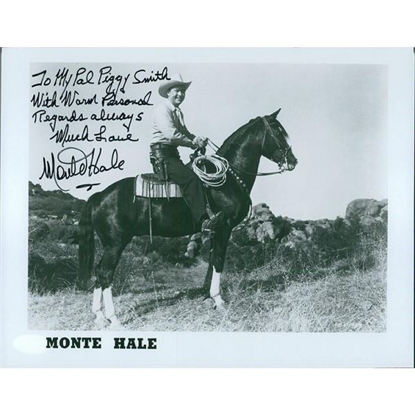 Home on the Range Monte Hale Signed 8x10 Glossy Photo JSA Authenticated
