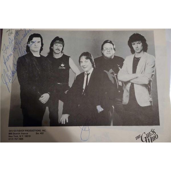 The Guess Who signed photo
