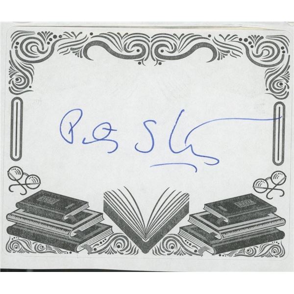 Peter Straub signed bookplate