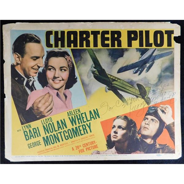 Charter Pilot Actor George Montgomery Signed Lobby Card
