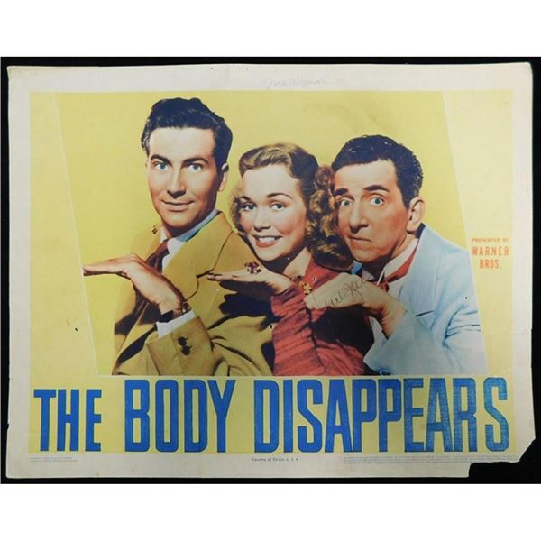 The Body Disappears Jane Wyman Signed Lobby Card