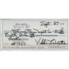 Image 1 : Vikki LaMotta Model Signed Cancelled Check Jake LaMotta's Wife JSA Authenticated