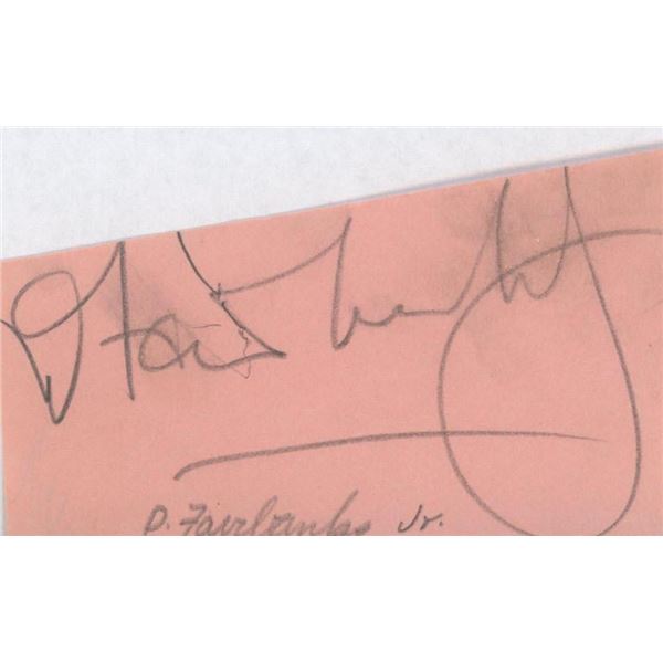 The Corsican Brothers Douglas Fairbanks Jr. signature cut. GFA Authenticated