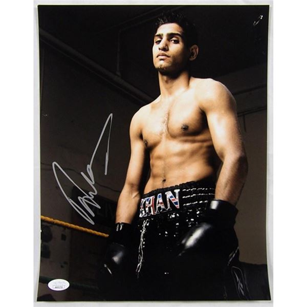 Amir Khan Signed 11x14 Matte Photo