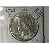 Image 2 : 1922-S MS-65 +  PEACE DOLLAR 