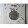 Image 2 : 1913-S GOOD TYPE 2 BUFFALO NICKEL