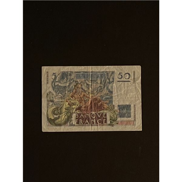 1950 France French Banknote