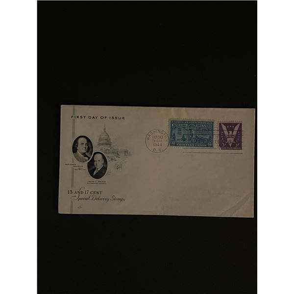 1945 Benjamin Franklin and Frank Walker First Day Cover