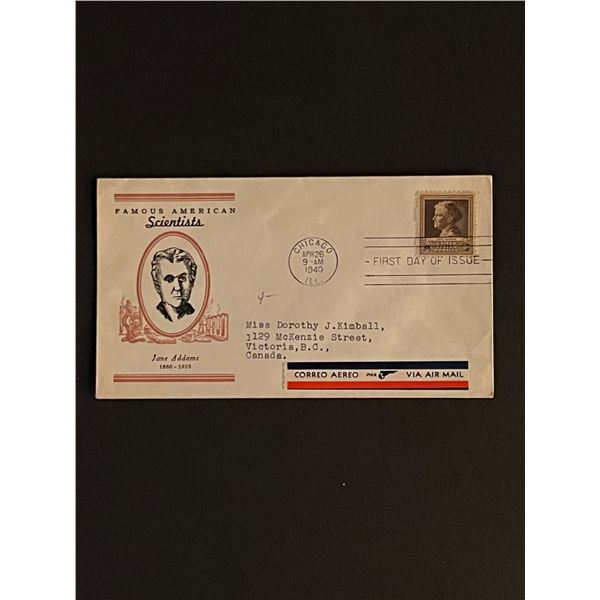 1940 Chicago Famous Scientist First Day Cover