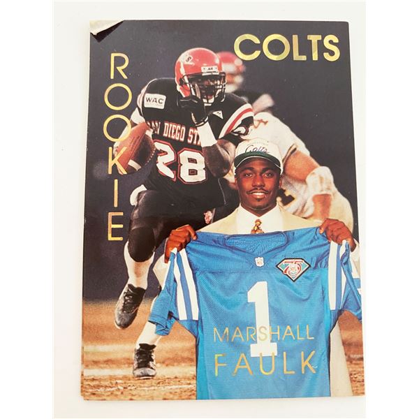 Marshall Faulk Colts Rookie Football Card