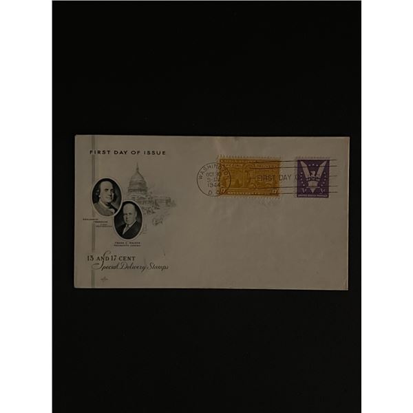 1945 Benjamin Franklin and Frank Walker First Day Cover