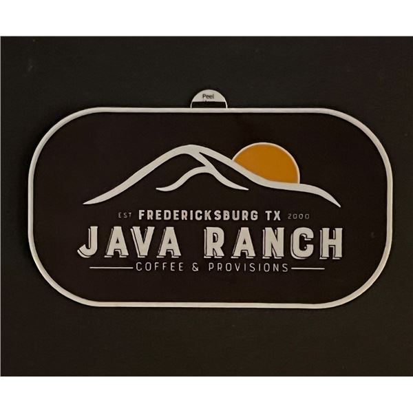 Fredericksburg TX Java Ranch Coffee and Provisions 2000 Sticker