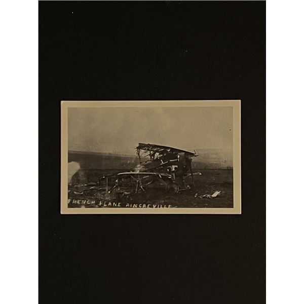 Vintage Franch Plane Postcard