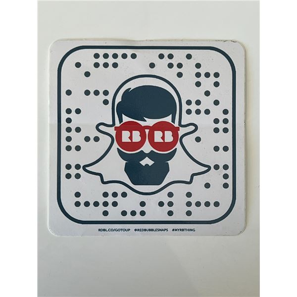 Red Bubble Snap sticker