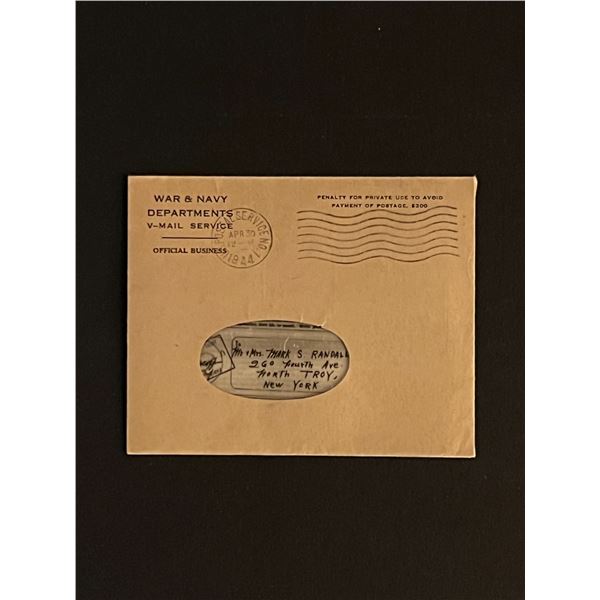 1944 War and Navy Department Note and First Day Cover