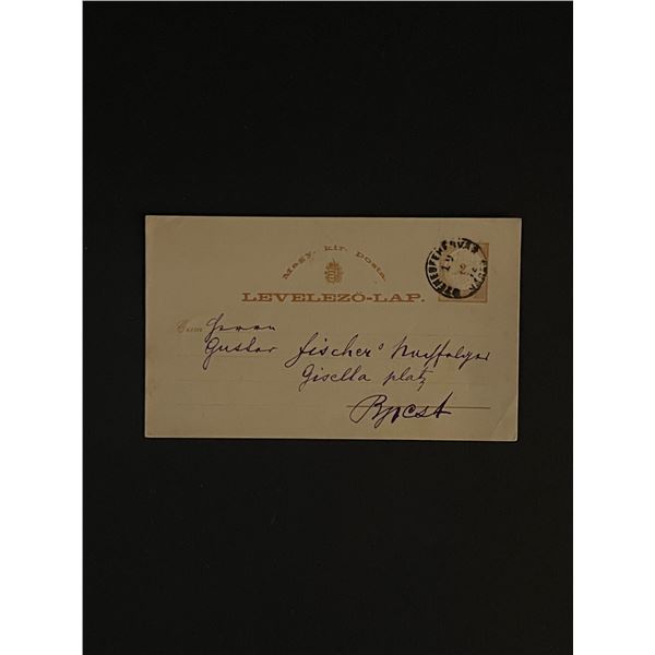 1879 Szekesfehervarott Germany Stamped Envelope