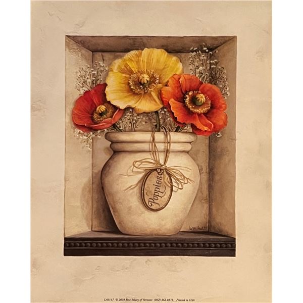 French Country Poppies Floral Art Print