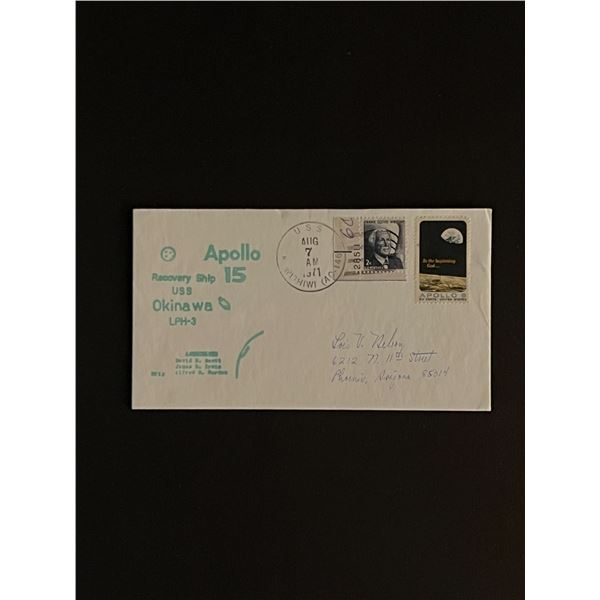 1971 USS Kawishiwi Okinawa Apollo 15 First Day Cover