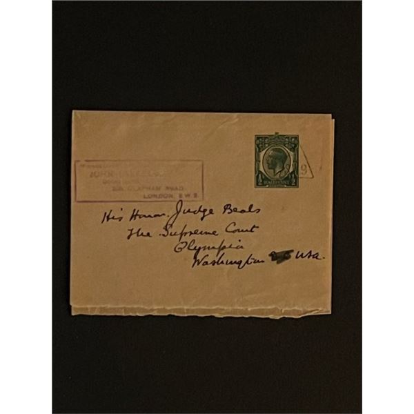 Vintage Great Britain Stamped Letter