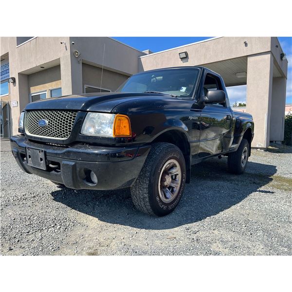 "REMOTE SALE"- 2001 FORD RANGER BLACK  KMS - B70749-3