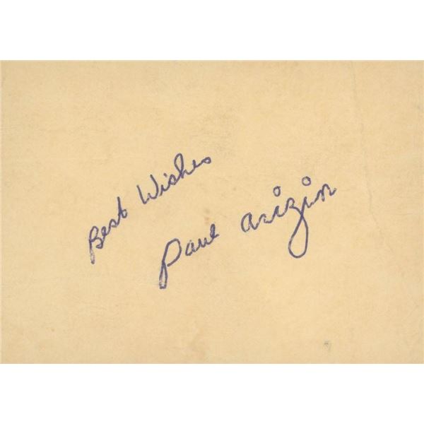 Paul Arizin original signature
